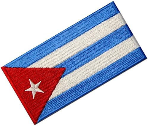דגל קובה טלאי רקום ברזל קובני על תפירה על הסמל הלאומי