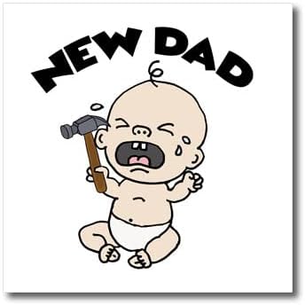 3 דרוז מצחיק תינוק בוכה עם פטיש אבא חדש הורה חדש שנולד. - ברזל על העברות חום