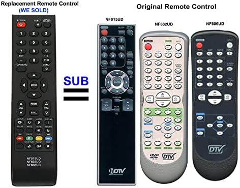 Beyution NF015UD/NF602UD/NF606UD Replace Remote Control fit for Emerson Sylvania TV LD155SL8 LD200EM8 LC320EM82 LC320EM82S LC260SC8 LC260SS8 LC320SS8 LC320EM81 LC195SL9 LC427SSX LC370SS9M LC195SL9A
