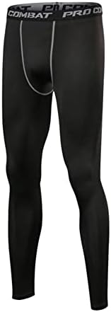 מכנסי דחיסה לגברים Hycoprot אתלטי צמודים, תחתית שכבת בסיס חותלות עבור פועל כדורסל יוגה ספורט אימון