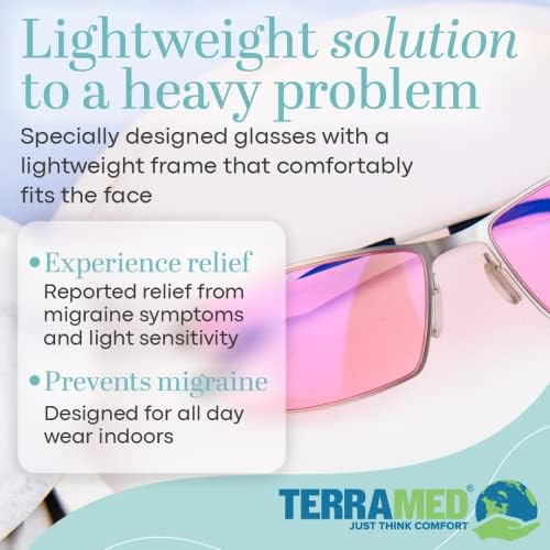 41 / משקפיים להקלה על רגישות לאור, הגנה מפני קרינה אולטרה סגולה ופוטופוביה
