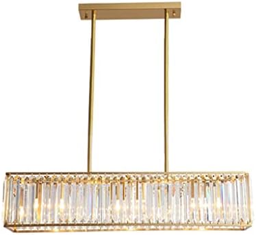Llly Golden Crystal Room תליון אור פליז נחושת ליניארית מסעדה לינארית בר מנורה זכוכית גביש הובל אור תלוי