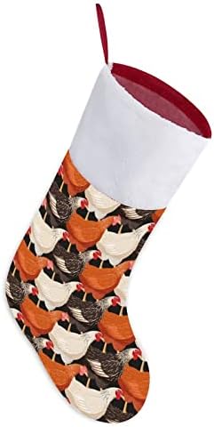 תרנגולות צבעוניות גרב חג המולד גרב עץ חג המולד גרביים תלויים עם קישוט שרוול קצר לפלאש למסיבת חג ביתי