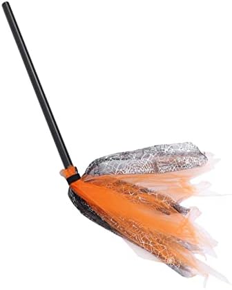 קישוטי ליל כל הקדושים של Nuobesty Children Broom 6 PCS ליל כל הקדושים מכשפה ליל כל הקדושים מכשפה מטאטא מטאטא מטאטא מטאטא מטאטא מטאטא צעצוע, מכשפות פלסטיק מטאטא עיצוב ליל כל הקדושים