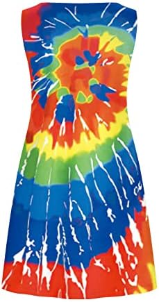 שמלת קיץ לנשים 2023 חוף פרחוני שרוולים ללא שרוולים כיסים מזדמנים שמלת בוהו