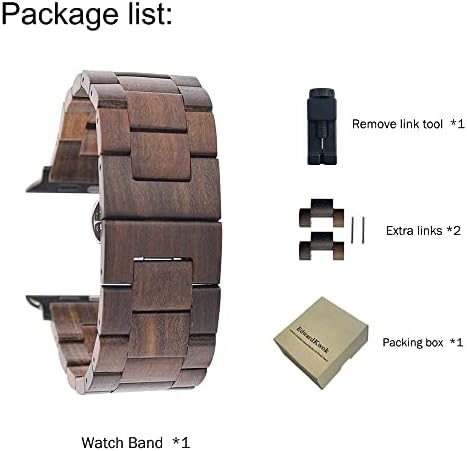 להקת שעון עץ של אדוארדקווק עבור Apple Watch 42/44/45 ממ