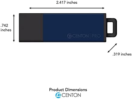 חבילת ערך Centon USB 2.0 Datastick Pro2, 8GB 10 חבילה (S1-U2T2-8G-10