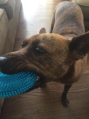 כלב עמיד כלבים עמידים צעצועים לעיסה לניקוי שיניים אגרסיבי לניקוי שיניים, עיצוב טבעת קריסטל חמוד -4.92 אינץ '