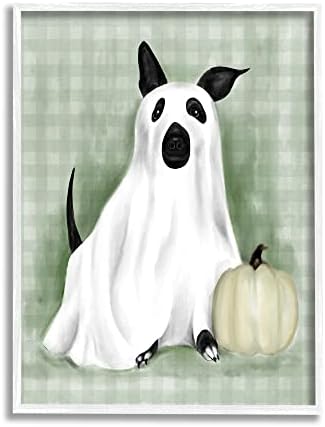 תעשיות סטופליות כלב רוח רפאים ליל כל הקדושים תלבושת מסגרת אמנות קיר, עיצוב מאת ליל 'רו