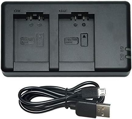 החלפת DSTE למטען סוללות כפול מהיר עם כבל USB תואם Panasonic DMW-BMB9 BMB9E סוללה