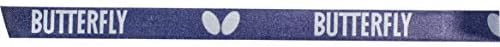 קלטת צדדית של פרפר להגנה על קצוות הגומי והלהב שלך עבור משוטים טניס שולחן - צבע כחול/כסף - רוחב 12 ממ - לחמניות מגיעות 10 מ 'ו -50 מ'