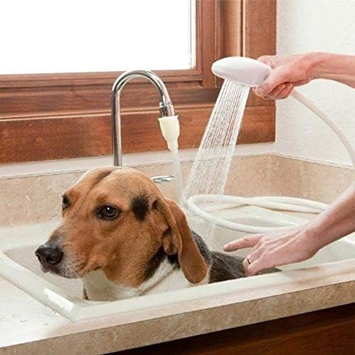 ערכת שטיפת כלבים למקלחת / מברשת מרסס מים ומגן גומי / מגן מים מאוזני כלבים, עיניים ועצמכם מרסס מקלחת סירוק לחיות מחמד, מברשת עיסוי ממטרת מים