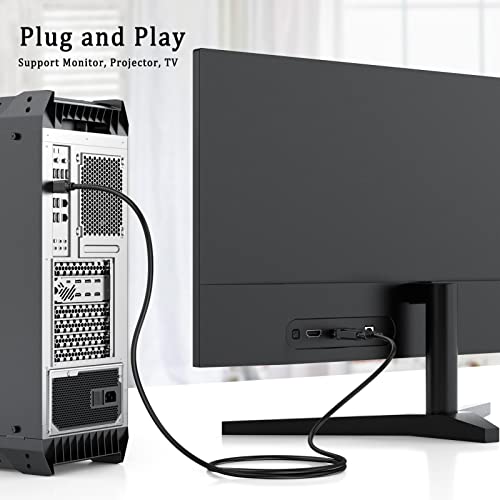 UVOOI HDMI ל- VGA כבל 6 רגל, HDMI ל- VGA מתאם לצג חוט הווידיאו התואם למחשב, מחשב נייד, מקרן, HDTV, Raspberry Pi, Roku