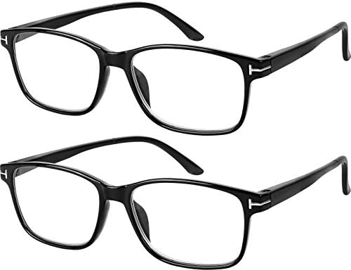 הצלחה משקפי מחשב משקפיים 2 זוגות אנטי בוהק קלאסי קריאת משקפיים באיכות נוחות משקפיים לגברים ונשים +1