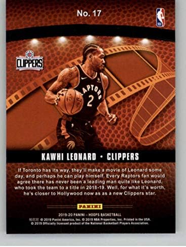 2019-20 Panini Hoops Lights Action Action Action 17 Kawhi Leonard Los Angeles Clippers