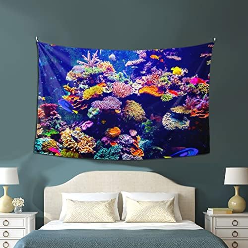 דבו אלמוגים שונית דגי אקווריום מודפס קיר קישוט שטיח, משמש אסתטי קיר תלוי בסלון, חדרי שינה, וקישוט הבית