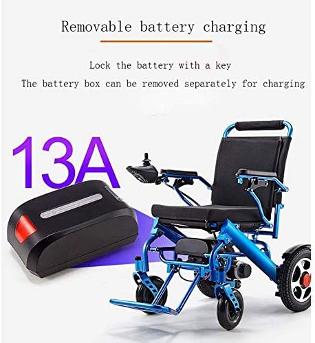 כיסא גלגלים חשמלי קל משקל, כיסא כוח נייד מתקפל נייד, כיסא גלגלים עמיד, בטוח וקל לנהיגה עומס 100 ק ג