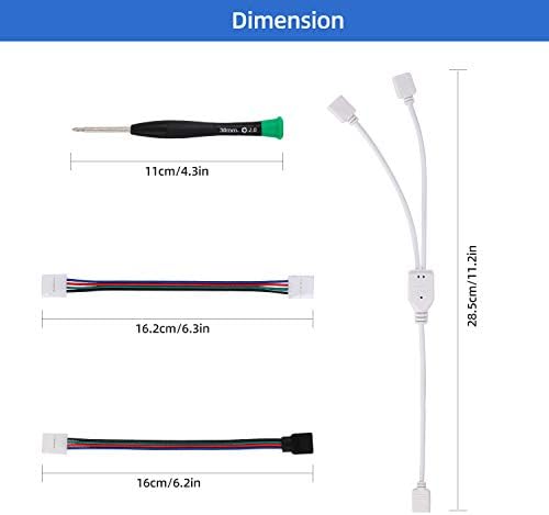 ערכת מחבר אור רצועה הובילה, אביזרי רצועה הובילה להגדיר עבור 5050 4 פינים 10 מ מ רצועות אור הוביל עם מחברים קליפים וכלים