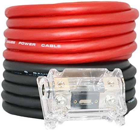 SoundBox מחובר 0 מד אדום/שחור מגבר/סט חוט קרקע, 50 רגל. כבלים