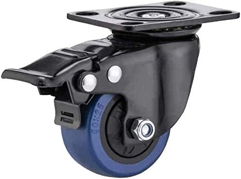 Z צור גלגלים עיצוביים 4 x גלגלים ריהוט גומי φ50 ממ גלגל מסתובב, גלגלים עם בלמים, מיסבים כפולים, ללא רעש, עבור גלגלים מסתובבים מיטת תינוק