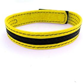 Ka-pow טבעת טבעת עור וולקרו צהוב ושחור