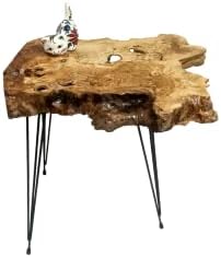 שולחן קפה כפרי קצוות חיים טבעיים שולחן קינון זיתים