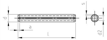 ISO 8752 M10X70 סיכות מעיין מעיינות מחוררות, מפלדת נירוסטה מסוג AISI מסוג כבד, ספינות בחינם בארהב על ידי ASPEN HASTENERS, ASSP8752210-70