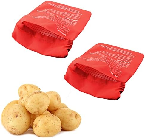 יאנגז 2 יחידות תפוחי אדמה אפיית תיק, מיקרוגל תפוחי אדמה סיר תיק, טורטיות סיר תיק, רחיץ ושימוש חוזר תיק עבור תפוחי אדמה אפייה