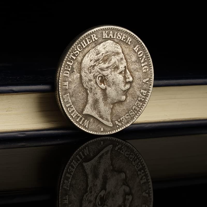 1907 Kaiser Wilhelm II מטבע כסף מזכר כסף דולר כסף 5 מארק דולר כסף סילבר מטבע אירופי אוסף מטבעות עתיקות