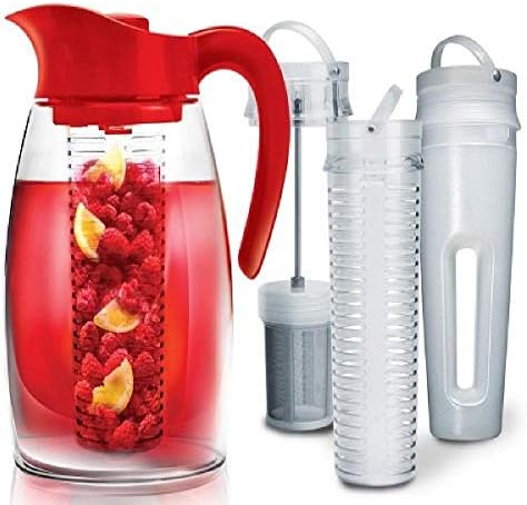 מערכת משקאות פרימולה - כוללת פירות, ליבת צינה של עירוי תה, 2.9 ליטר, אדום
