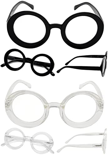 לור עגול קריאת משקפיים לנשים-4 מארז גבירותיי קוראי גדול מסגרת +1.75