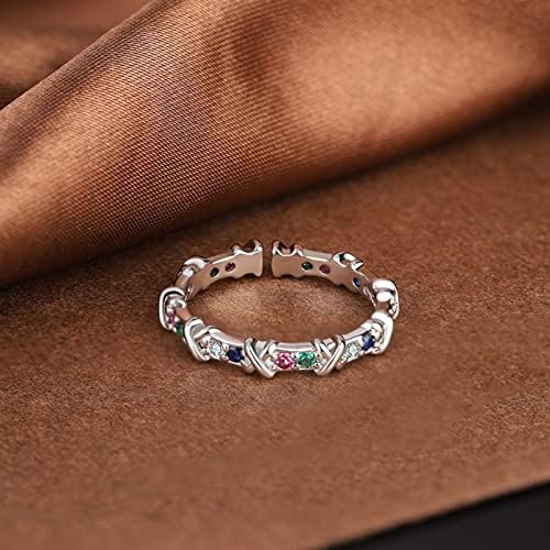בצע שלך חלומות טבעת מתכוונן טבעת הטוב ביותר חבר מתנת טבעות לנשים יום הולדת מתנה בשבילה כסף צבעוני