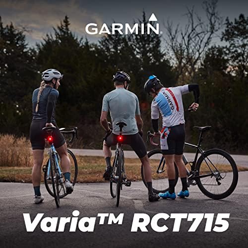 Garmin Varia RCT715 מכם אופניים עם אור זנב, הקלטה רציפה עם צרור כוח לביש 4U