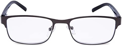 שומר קוראי מתכת דלוקס מלבני קריאת משקפיים לגברים 1.50