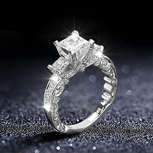 יהלומי טבעת פופולרי מעודן טבעת פשוט תכשיטים פופולרי אביזרי כסף טבעות חבילה
