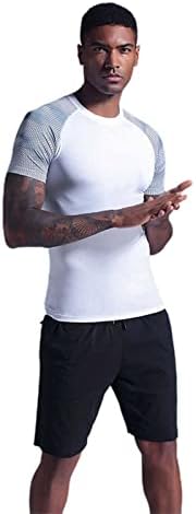 קיץ חולצות גברים מקרית חולצות אימון מסוגננות לגברים מנדפות שרוול קצר רשת ספורט גברים טי גדול וגבוה