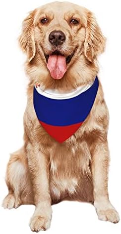 כלב בנדנות רוסית דגל לחיות מחמד בנדנה צעיף משולש ליקוק מטפחת אביזרי לכלבים חתולים