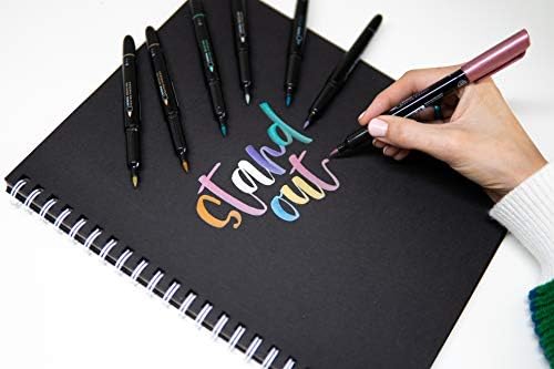 עט זברה עט מברשת מתכתי, נקודה בינונית, דיו פיגמנט, צבעים שונים, מתכת זברה. Brush ST 3/PKG, 3 ספירת