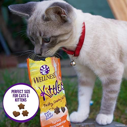 Wellness Kittles Frunchy Natural Grain פינוקים לחתולים, סלמון וחמוציות, שקית 2 אונקיות