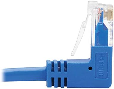 Tripp Lite Down Angle Cat6 כבל Ethernet, Gigabit מעוצב Slim UTP Network Tatch כבל, כחול, 5 ft.