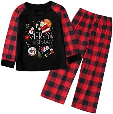 תלבושת תלבושת לחג המולד של XBKPLO, התאמת משפחתיות תואמות לחג המולד למשפחה לזוגות תלבושת PJS הורה-ילד