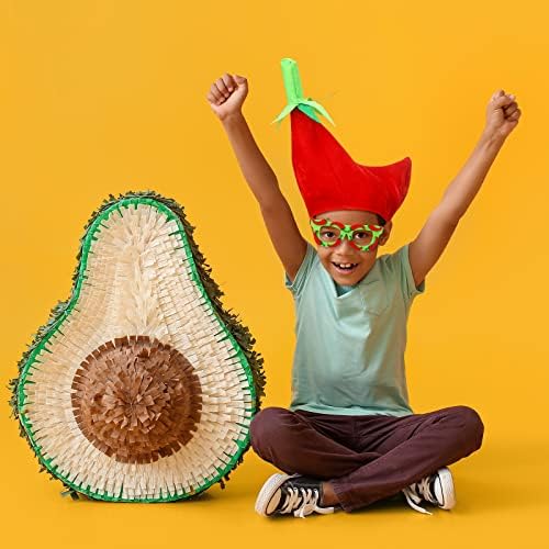 6 חתיכות צ 'ילי כובע צ' ילי משקפיים סינקו דה מאיו פיאסטה המפלגה כובעי סט עבור מקסיקני נושא קישוטי פיאסטה מסיבת תמונה אבזרי מקסיקני יום הולדת ספקי צד קישוטים