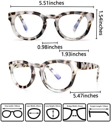 כחול אור חסימת קריאת משקפיים מחשב עגול משקפיים נשים גבוהה הגדלה כוח רטרו גבירותיי קוראי