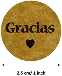 שרה-500 יחידות טבעי קראפט גרייס ספרדית תודה לך תוויות מדבקות חותם תווית אפיית חבילה מדבקות רעיונות מכתבים מדבקה