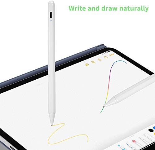 עט חרט עבור Lenovo Yoga C740 I7 FHD 14 , עיפרון דיגיטלי פעיל התואם ל- Lenovo Yoga C740 14 עט חרט, טוב לשרטט ולצייר עטים עם בקרת מגע וסוג C טעינה, לבן