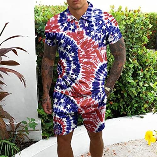 חולצות קיץ של BMISEGM לגברים יום העצמאות של גברים אביב ואופנת קיץ פנאי חוף הים חופשה 3D כומר