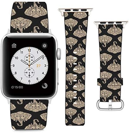תואם לצמיד Apple Watch 42 ממ 44 ממ, רצועת החלפת פס עור PU עבור IWatch Series 5 4 3 2 1