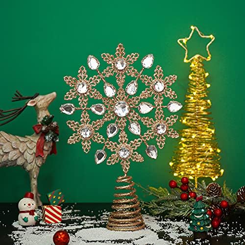 טופר עץ חג המולד, נצנצים פתית שלג כוכב כוכב כוכב כוכב כוכב מושלם לכל גודל עץ חג המולד עיצוב חג עיצוב עיצוב קישוטי עיצוב ， סגנון D