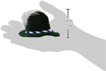 Beistle Bavarian Hat Hair Clip-1 PC, PKG של 1, ירוק/כחול/לבן