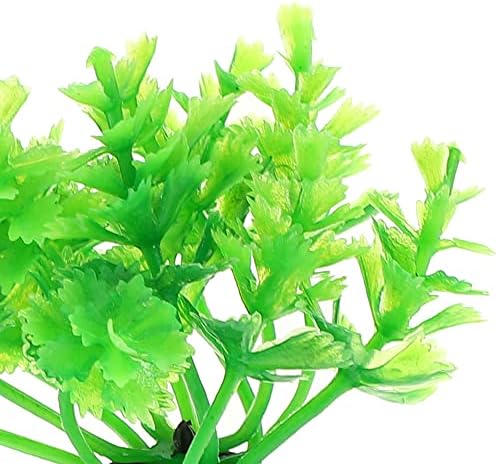 20 יחידות אקווריום פלסטיק צמחים, מלאכותי צמח מים לאקווריום נוף צמחי קישוט, ירוק